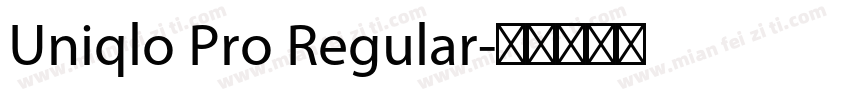 Uniqlo Pro Regular字体转换